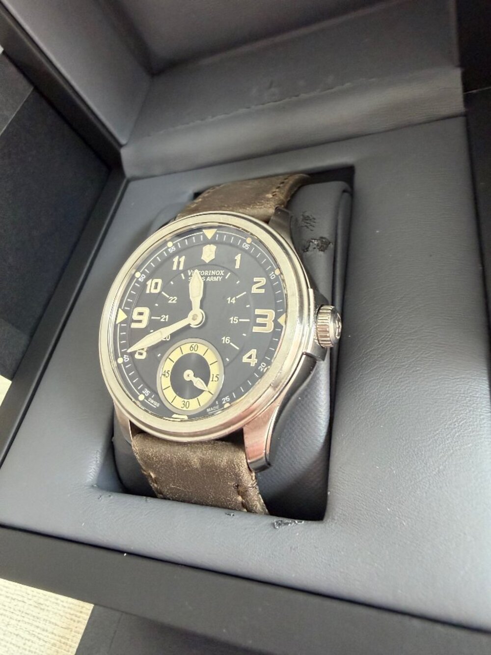 Victorinox Swiss Army Infantry Vintage Chronograph Watch Hand Winding